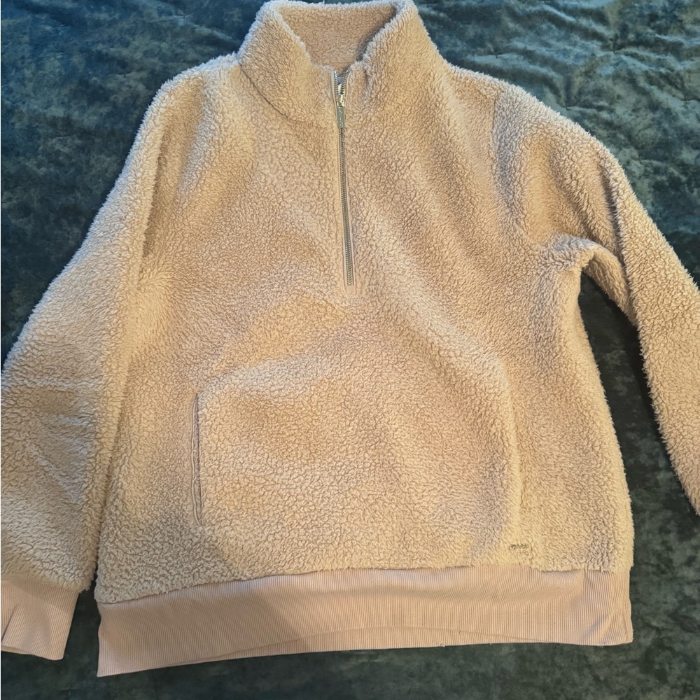 Calvin Klein Cozy Tan Sherpa Pullover